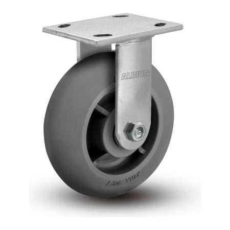 Colson CSC 8" QuietMaster Caster with Rigid Plate, 4" x 4-1/2" Plate, 600 Lb. Capacity EG-82-PERF(RG)-R-PB